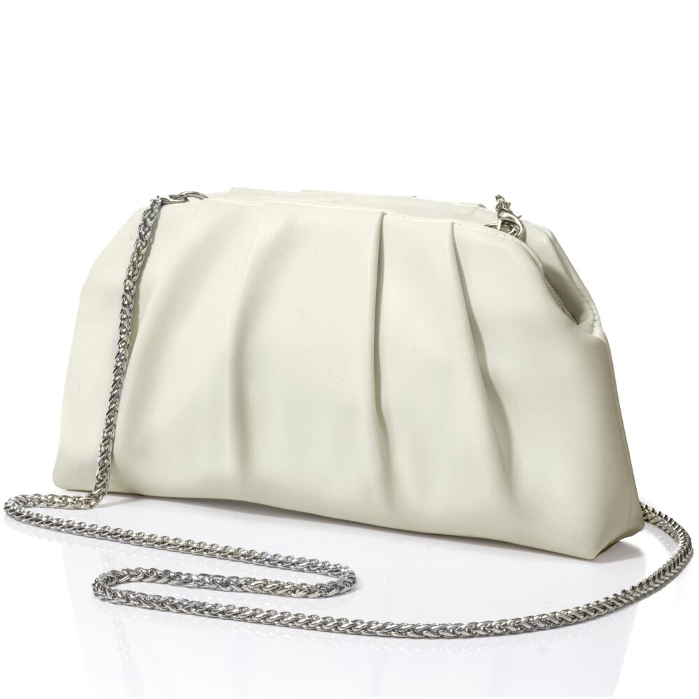 2687 Evening Clutch Solid Large Shoulder Bag Bright PU Patent Leather